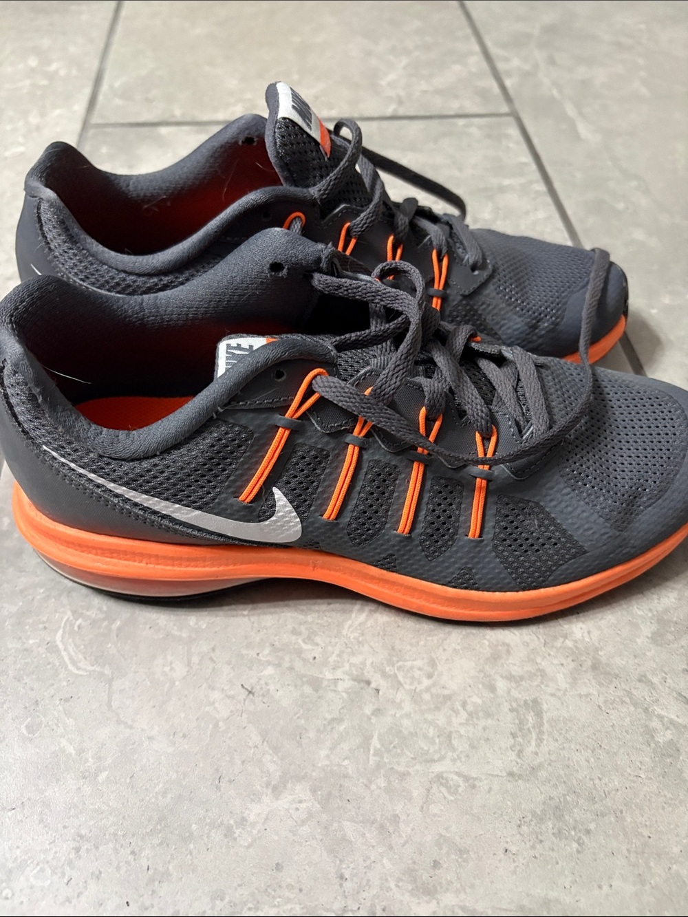 Nike Men's Charcoal and Orange Training Sneakers